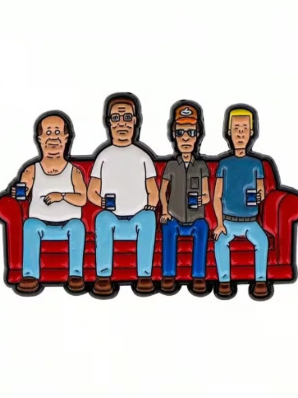 King of the Hill Characters Couch Enamel Pin
